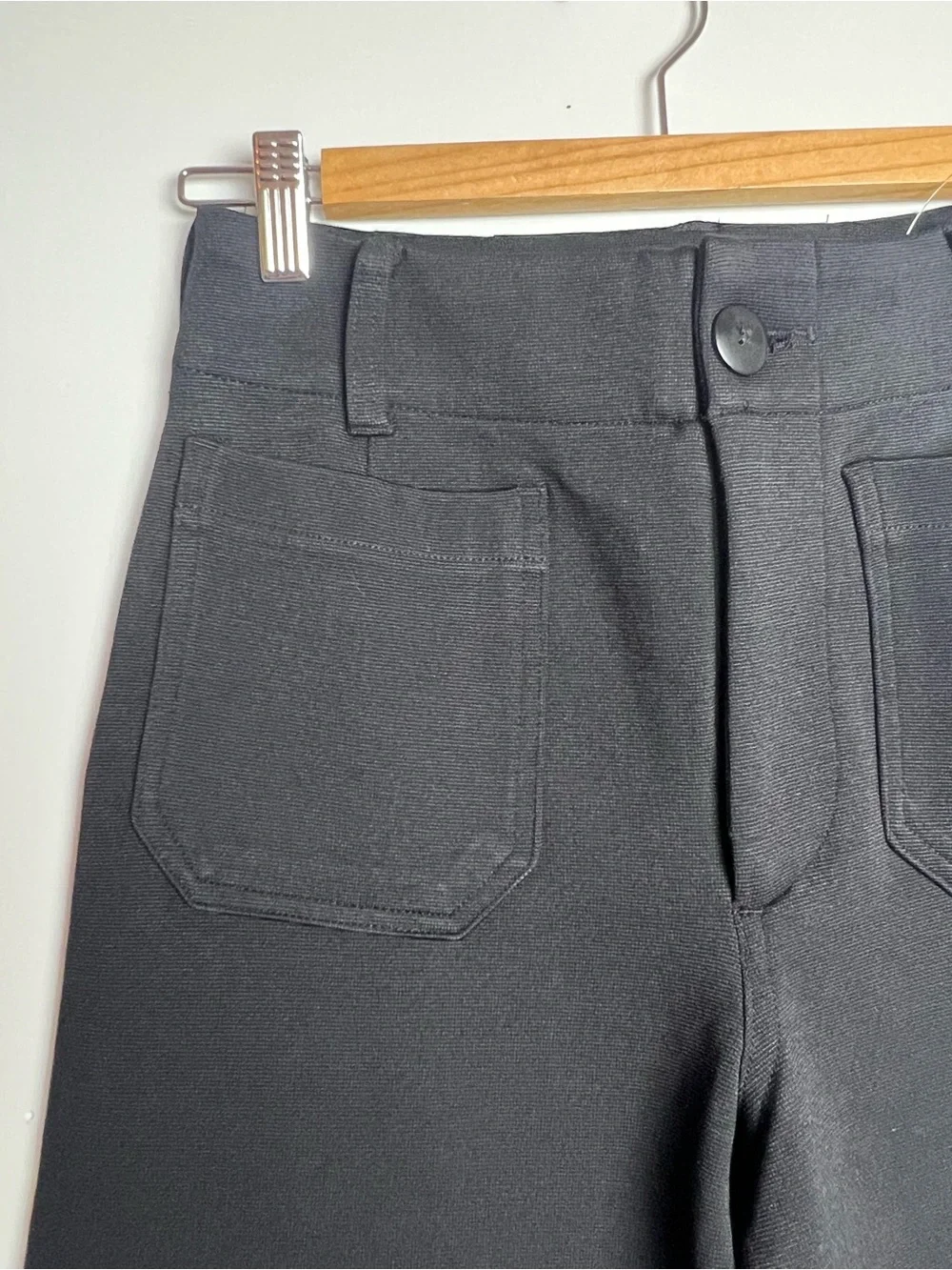 NWOT Maeve Knit Black Wide-Leg High-Rise Colette Pants
